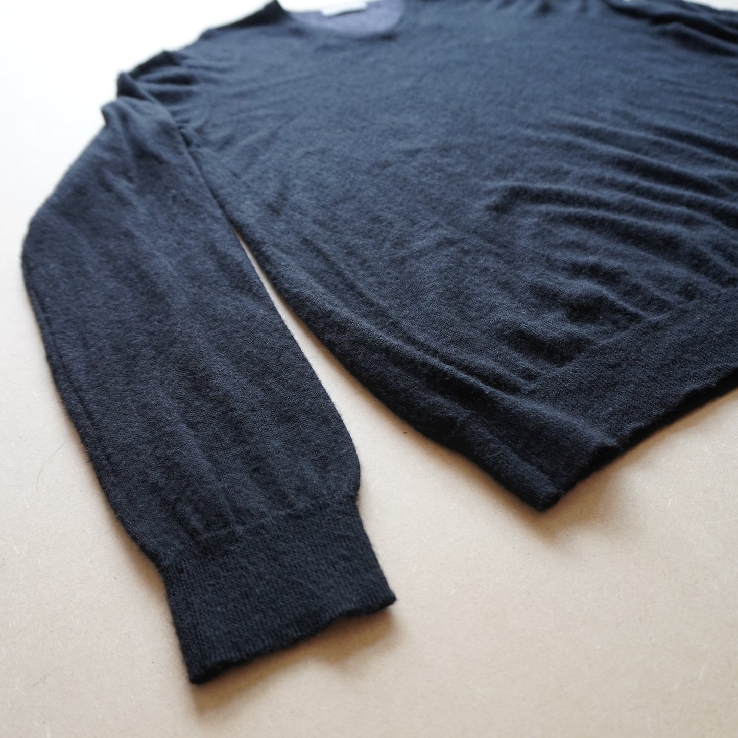CK Black Italian Merino Wool V-Neck Jumper (S)