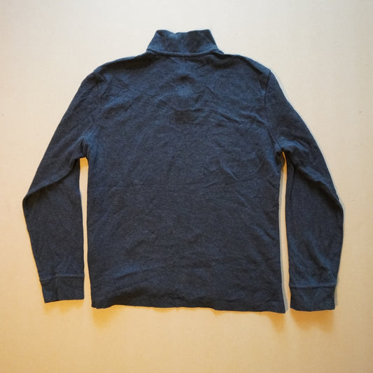 Polo Ralph Lauren Estate Charcoal Grey Rib Quarter Zip Knit