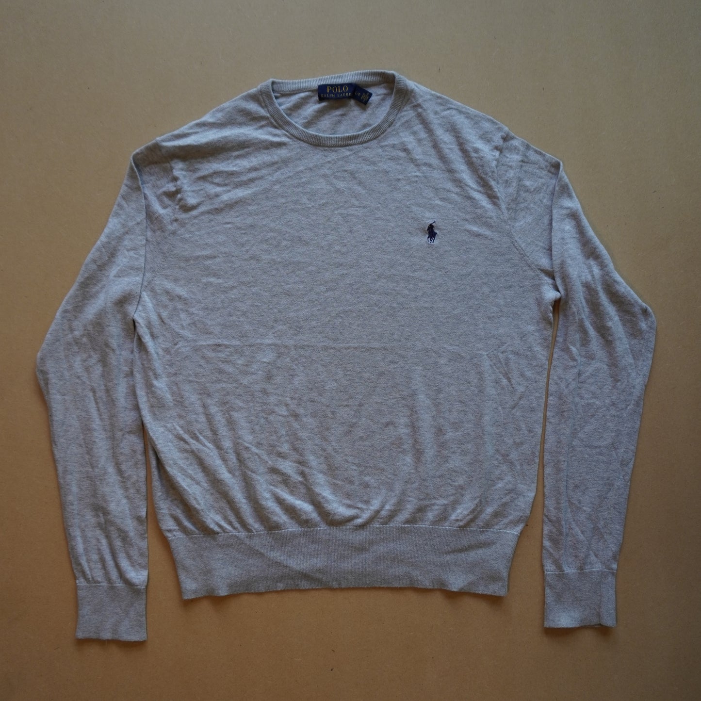 Polo Ralph Lauren Grey Crewneck Knit Sweater (L)