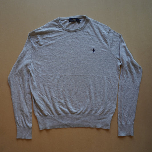 Polo Ralph Lauren Grey Crewneck Knit Sweater (L)