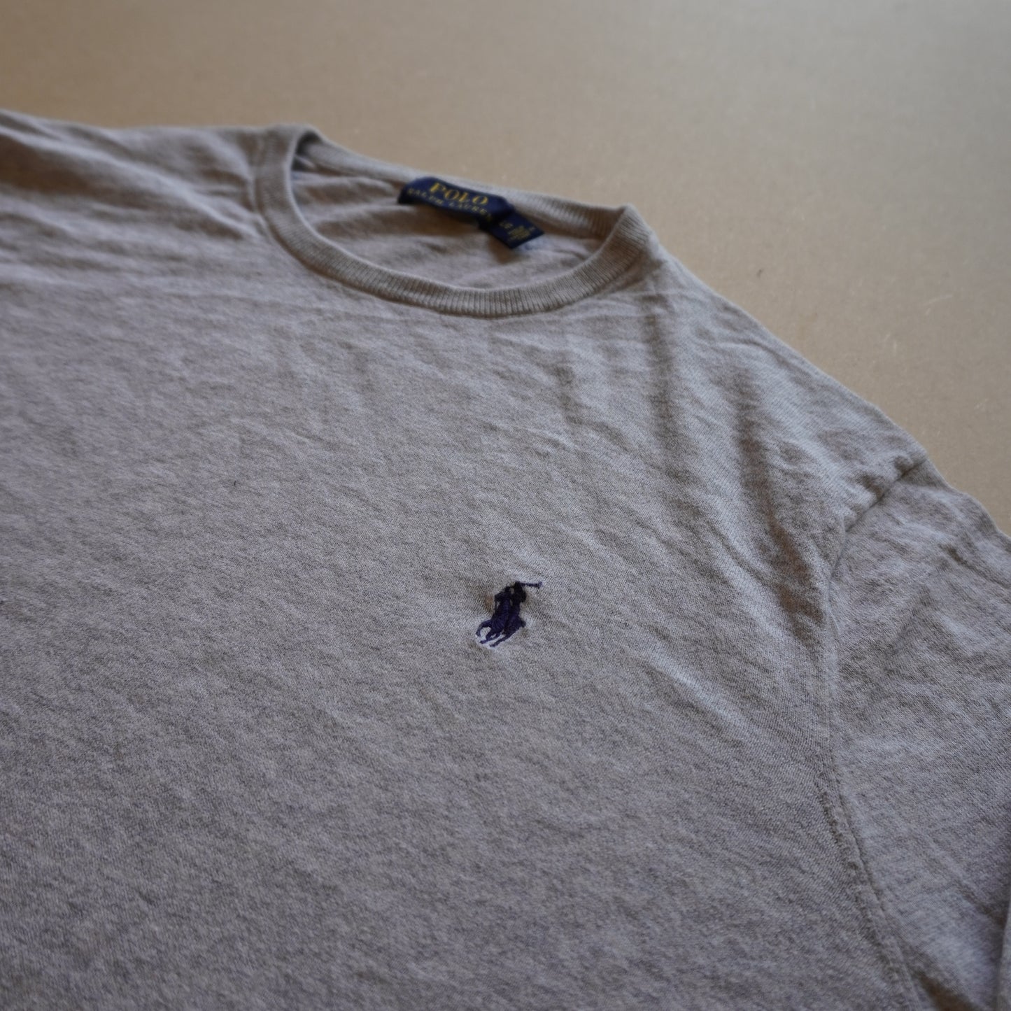 Polo Ralph Lauren Grey Crewneck Knit Sweater (L)