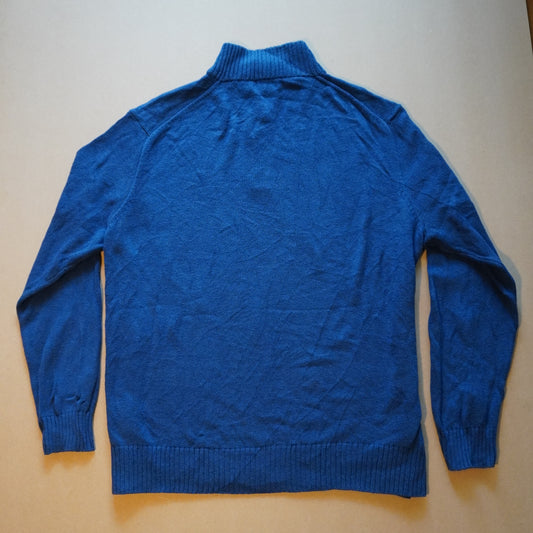 Polo Ralph Lauren Blue 1/4 Zip Knit Jumper (XXL)